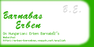 barnabas erben business card